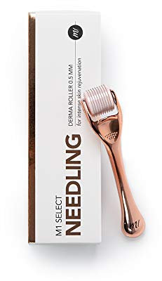 M1 SELECT NEEDLING Dermaroller 0,5mm - Anti-Aging Behandlung für zu Hause - 540 Nadeln aus medizinischem Titan