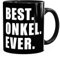 MoonWorks® Kaffee-Tasse Best Onkel ever Geschenk Spruch schwarz unisize