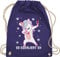 Turnbeutel Rucksack - & Alkohol Damen - Es eskaliert eh Festival Saufi Party Malle lustig I Party Einhorn Dabbing - Unisize - Lila - einhornrucksack saufrucksack sauf wein beutel saufen geschenke