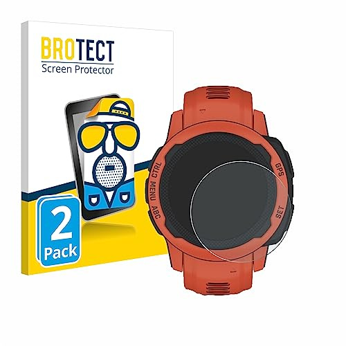BROTECT Schutzfolie für Garmin Instinct 2S | 2 Stück Entspiegelnder Displayschutz Made in Germany Matte Displayschutz-Folie Anti-Reflex Anti-Fingerprint Einfache Montage