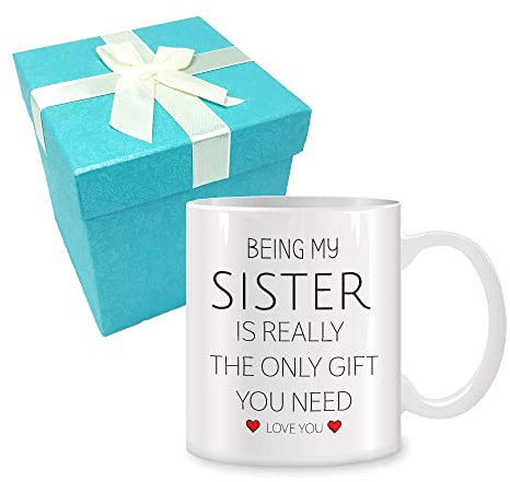 MAGEDON Being My Sister Mug, Funny Birthday Friendship Gifts for Women Bestie Sisters and Sibling, Big Sister Gifts