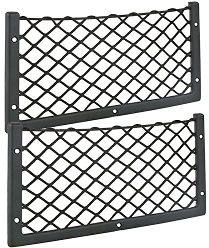 2 Pièces Filet Rangement pour Camping Car Sac Pocket Organizer de Voiture Sacs de Rangement en Filet pour Coffre de Voiture Filet de Rangement de Coffre Filet Rangement pour Voiture (36cm x 18cm)