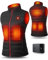 UNBON Gilet Chauffant Femme avec Batterie Incluse 14400mAh, Veste Chauffante Femme Électrique avec 4 Zones de Chauffage 3 Niveaux de Chaleur Doudoune Chauffante Sans Manche Stylé Léger- Noir M