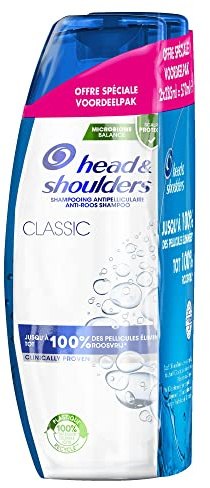 Head & Shoulders Anti-Schuppen-Shampoo Classic, bis zu 100 % der Schuppen entfernt, klinisch erwiesen, dermatologisch getestet, 2 x 285 ml