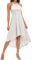 Bbonlinedress Robe de Cocktail Soirée Femme Asymétrique pour Fête Mariage Invité Bal de Promo Baptême Patineuse Guinguette Ivory XL