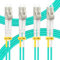 FLYPROFiber 3 M OM4 LC auf LC LWL Glasfaser Patchkabel | Längenoptionen: 0,2m-100m, 40GB/100GB Duplex, 50/125um Multimode Kabel LSZH 3 Meter, 4 Packs