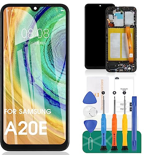 Für Samsung Galaxy A20e LCD Bildschirm Für Samsung A20e Bildschirm Ersatz Für Samsung A20e LCD Display Für Samsung A20e Touch Digitizer Montage SM-A202F,A202K Reparatur Kit(Schwarz Mit Rahmen)