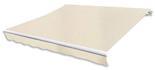 SKM Toldo plegable motorizado 400 cm crema (33,55) kg