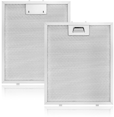 ELICNA 2pcs Filtro Campana Extractora,Rejilla Campana Extractora Filtro de Grasa para Campana Extractora Filtro para Campana de Cocina Reemplazo de Filtro de Aluminio Campana Extractora