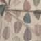 STOFFKONTOR Dekostoff Halbpanama Leinen Optik Scandi Retro Blätter - Öko-Tex Standard 100 - Meterware, Farbe Natur - zum Nähen von Tischwäsche, Kissen, Vorhängen, Dekoartikeln uvm.