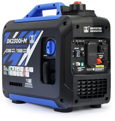 DK Mini generador inversor de 2300 W, 30 libras, ultraligero, alimentado por gas, bastante y compacto, para actividades al aire última intervensión, coche, camping, movilidad (DK2300i-M)