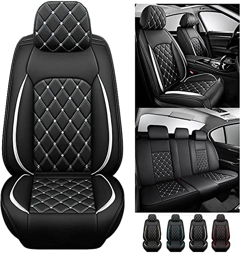 Autositzbezüge Set Für Mercedes Benz/AMG CLA Shooting Brake X118 X117, Universal 5 Sitze PU-Leder Sitzbezüge Auto Allwetter Rutschfester Wasserdichter Schützender Auto Sitzbezüge Covers Zubehör (Colo