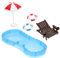 UPKOCH Casa Delle Bambole Piscina Scena Miniatura Mini Piscina Mini Casa Decorazione Accessorio