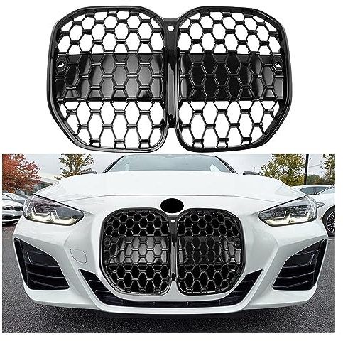 Xpccbhd Auto Front Kühlergrille für BMW Serie 4 G22 430I G82 M4 2021-2022,Front Nieren Kühlergrill Front stoßstange Gitter Waben Grill Dauerhaft
