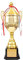 SWAYVES Coupe de Trophée En Métal Coupe de Trophée Cadeaux de Fête Récompenses Trophée Prix Pour Cérémonie Sportive Football Ligue de Football Match Salle de Classe/35Cm