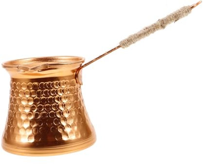 Alipis Türkische Kaffeekanne Getränkekanne Aus Metall Haushalts Espressokanne Suppenkanne Kaffeekanne Mit Seitengriff Ergonomische Espressokanne Ibrik Kanne Für Milch Heizkanne