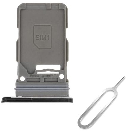 Cemobile SIM Card Tray Slot Holder and Micro SD card tray Replacement for Samsung Galaxy S21 / S21 Plus / S21 Ultra (Single SIM Version ONLY) + Eject Pin (Phantom Black)