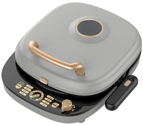 Double Side Electric Baking Pan, Electric Skillet with Lid, Multifunctional Pancake Maker, Double Plate Removable, for Barbecue, Chicken