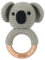 NGTSFLY Personalisierte Geschenke Baby - Personalisierter Beißring Baby aus Holz - Greifling Personalisiert Babyrassel mit Name, Geschenk zur Geburt Junge und Mädchen (Koala)