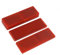 TUCKBOLD Red Reflective Plate Sticky Reflector 14.5cm Long w/o Holes 5 Pcs Automotive Parts