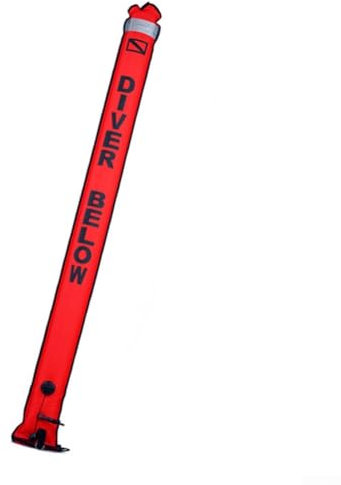Scuba Diving Marker Buoy Designed for Night Diving and Drift Diving Situations (Orange)