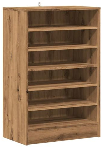 vidaXL Schuhschrank Artisan-Eiche 60x35x92 cm Holzwerkstoff, Schuhaufbewahrung, Schuhregal, Lagerschrank Schuhe, Schuhorganizer, Schuhständer