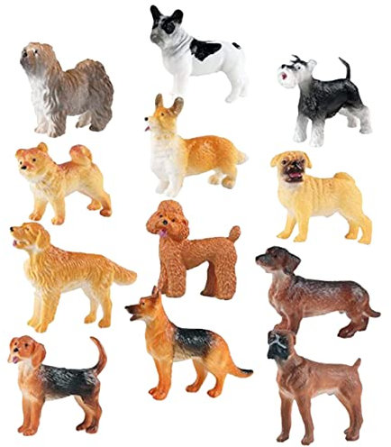 UPKOCH Hund Tier Figuren Set 12 Mini Hund Figurine Spielzeug Dekorative Realistische Figur Für Home