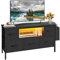 YITAHOME TV Cabinet, TV Stand Cabinet Unit for Living Room with 5 Foldable Drawers and Shelves TV Stand Unit with RGB LED Lighted TV Gaming Entertainment Center with Cabinet for PS5