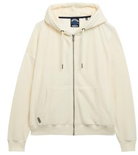 Superdry Damen Velours-Kapuzenjacke Wüstenknochen Wollweiß 36
