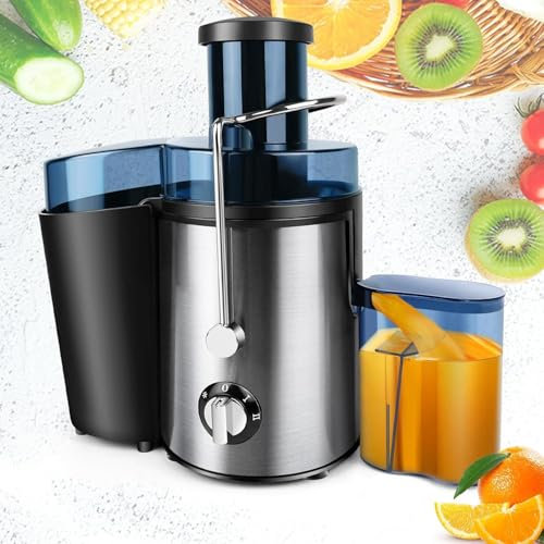 Entsafter,Saftpresse Elektrisch 2025 - Obstpresse Elektrisch mit 65mm Einfüllschacht & 400W Motor, Hohes Drehmoment - Zentrifugal-Entsafter Obst Gemüse