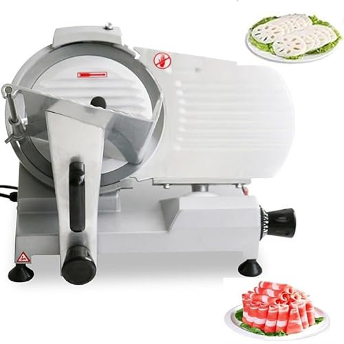 WVENTKF Meat Slicer,Multifunctional Semi-Auto Frozen Meat Slicer,Home and Commercial Vegetable Fruit Slicer Meat Cutter Beef Mutton Roll Slicing Machine,220v