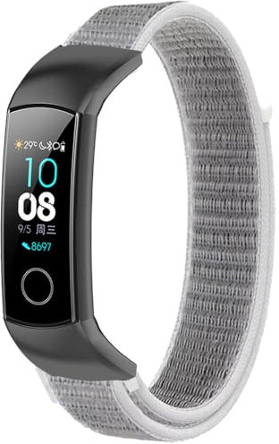 FYISWHO Breathable Sport Armband für Honor Band 5, Nylon Uhrenarmband Armbänder, Ersatzarmband für Honor Band 4 (White)