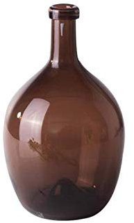 SGKOMN Vase en Verre épais, Vase hydroponique Multifonction pour Fleurs fraîches, Grand Vase en Verre sur Pied (Brown-12 * 30CM)
