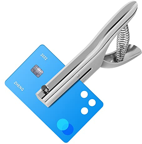 8 mm Silber Einzelloch Locher Metall Lochzange Papier Locher Hochleistungslocher als Schreibtischzubehör idealer Lochstanzer für Ordner