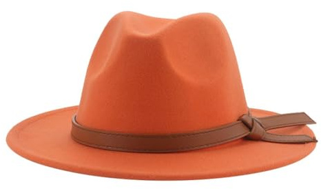 WUFANGBU Fedora Trilby Filzhut Hut Zylinder Filz Hut Zylinder Herren Freizeitmode Große Traufe Retro Filzhut Großer Kopfumfang Jazz Hut