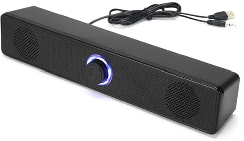Ehwisbe PC Soundbar Wired/Wireless Bluetooth Speaker USB Powered Soundbar for TV Pc Laptop Gaming Home Theater Audio System A
