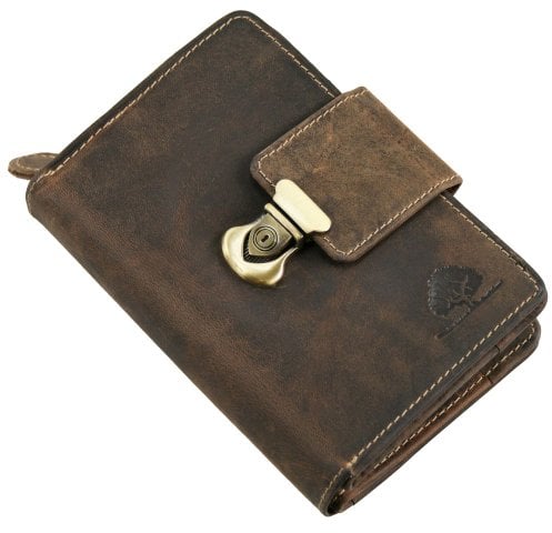 Greenburry Vintage Geldbörse Leder 12,5 cm, Sattelbraun, Einheitsgröße