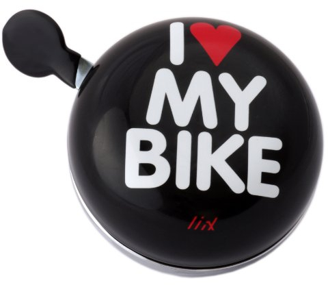 Liix Ding Dong Fahrradklingel I Love My Bike Schwarz