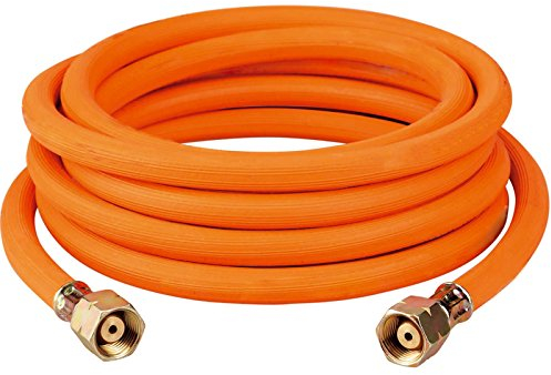 Semperit GPBD - Manguera de gas propano (6,3 x 3,5 mm, 10 bar, con tuerca de unión, conexión de rosca 3/8, izquierda, para gas propano y butano, 5 m)