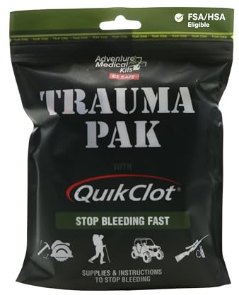 Adventure Medical Kits Trauma Pak First Aid Kit with QuikClot Sponge, black, one size (2064-0292)