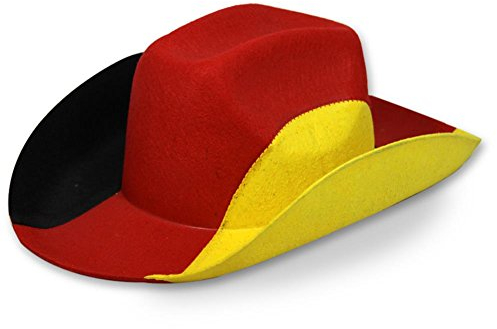 6 x Cowboyhut Deutschland Cowboy-Hut Fußball Fanhut Fanartikel Cowgirl Hut Germany