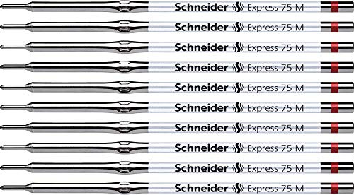 Schneider 7512 Kugelschreibermine 75 (Strichstärke M) 10er Pack, rot