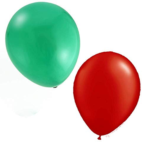 Toyland 30 Portugal Euro Ballons - Vert & Rouge 12 Metalic Latex