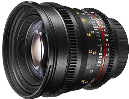 Walimex Pro 50mm 1: 1.5 VDSLR Vidéo / Photo Objectif pour objectif Samsung NX (diamètre du filtre 77 mm, vitesse, ouverture variable, mise au point, SI) noir