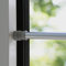 Tür- Fenster- Klemmstange Gardinenstange ohne Bohren für Scheibengardinen oder Türvorhänge (silber chrom, 80-120 cm)