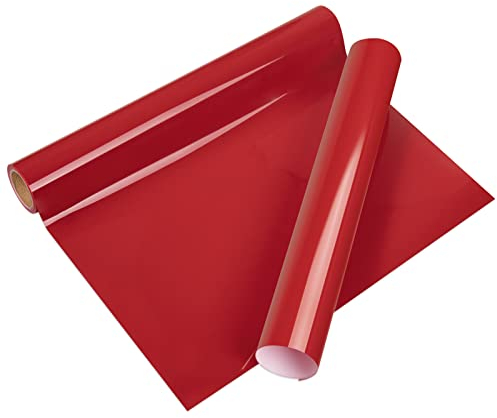 VINYL FROG Heat Transfer Vinyl Roll HTV Vinyl - 30.5x155cm Red Iron on Vinyl for T-Shirts, Heat Press Vinyl for DIY Craft Designs (Red)