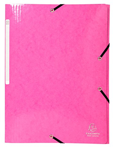 Exacompta Schnellhefter, 3ÂKlappen 5Âelastische Max Kapazität iderama Karte Blatt 425Âg rosa