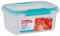 Décor Fresh Seal Clips Food Storage Container, BPA-Free, Airtight & Leak Resistant, Ideal For Meal Prep, Container With Silicone Seal Secure Clips & Lid, Microwave, Freezer & Dishwasher Safe, Teal, 1L