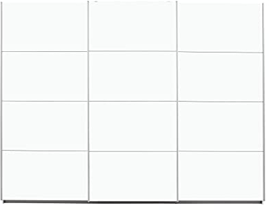 Rauch Möbel Caracas Schrank Kleiderschrank Schwebetürenschrank, Weiß 3-türig inkl. Zubehörpaket Basic 3 Einlegeböden, 3 Kleiderstangen, BxHxT 271x210x62 cm