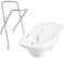 Baignoire bébé avec réducteur intégré Blanc + Pied